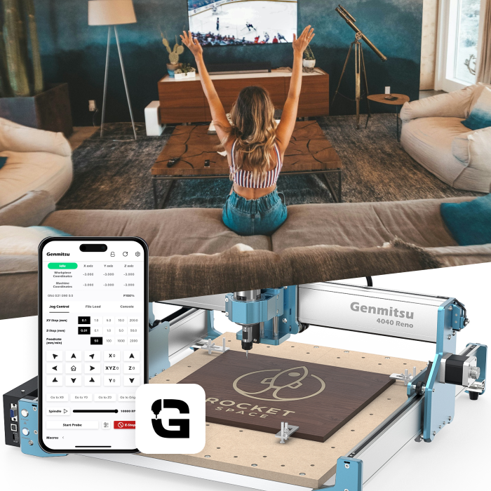 Uninterrupted Olympics Viewing with the Genmitsu APP for your CNC projects