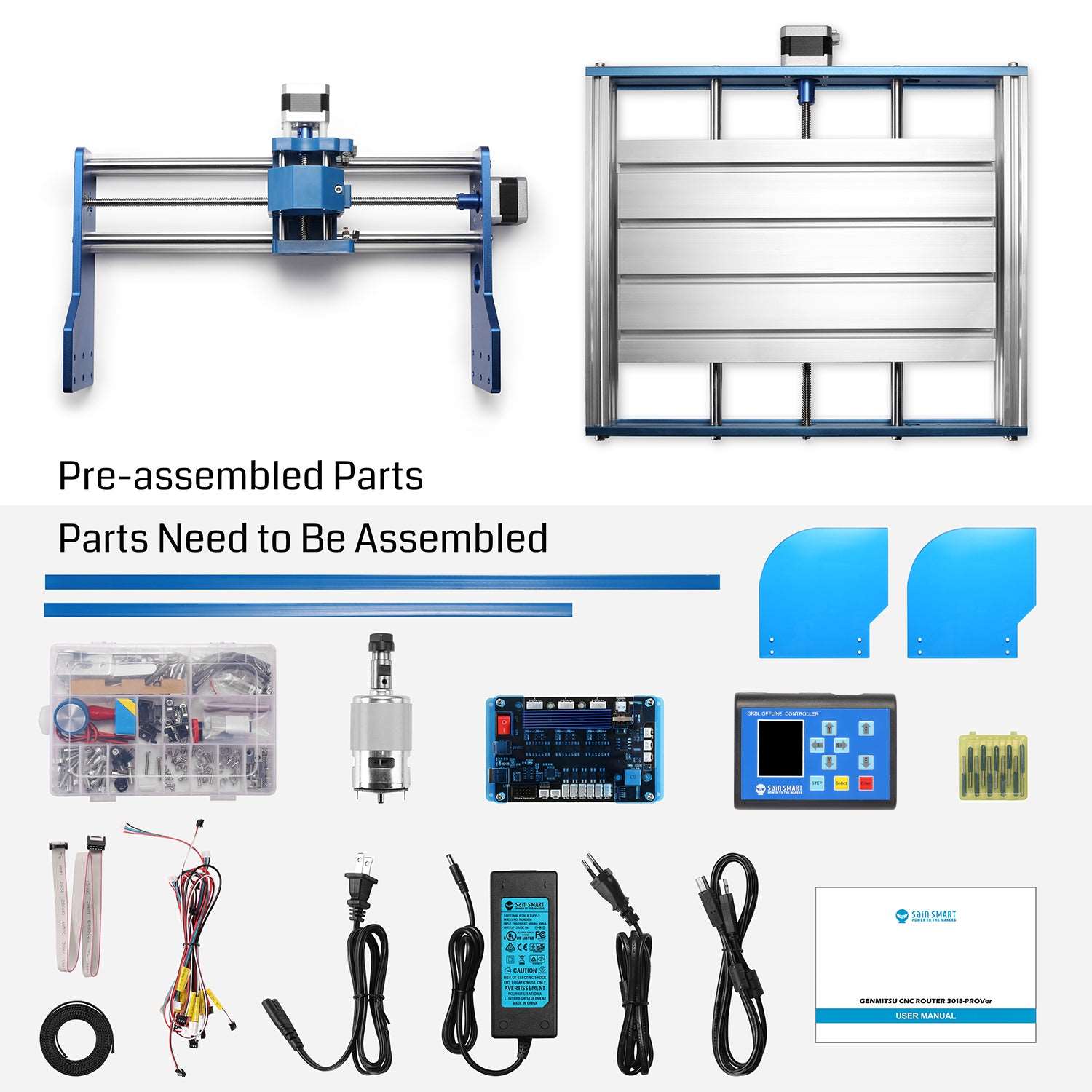 Genmitsu 3018-PROVer Semi Assembled CNC Router Machine | SainSmart –  SainSmart.com