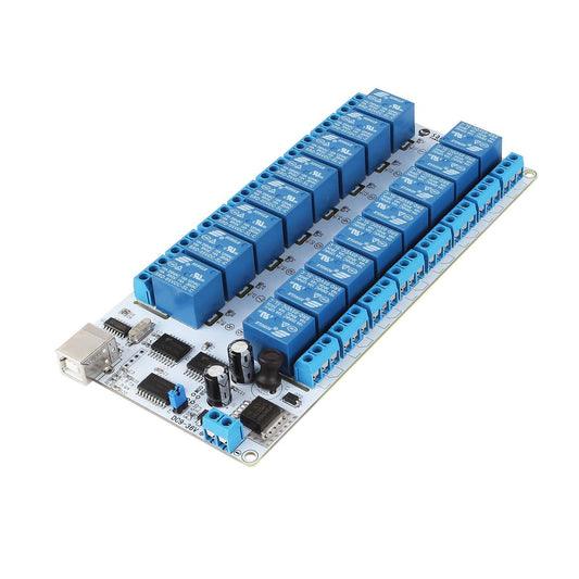 16-Channel 9-36V USB Relay Module