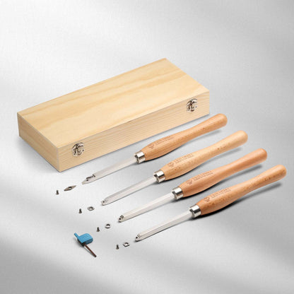 4 PCS Carbide Wood Lathe Turning Tool Set