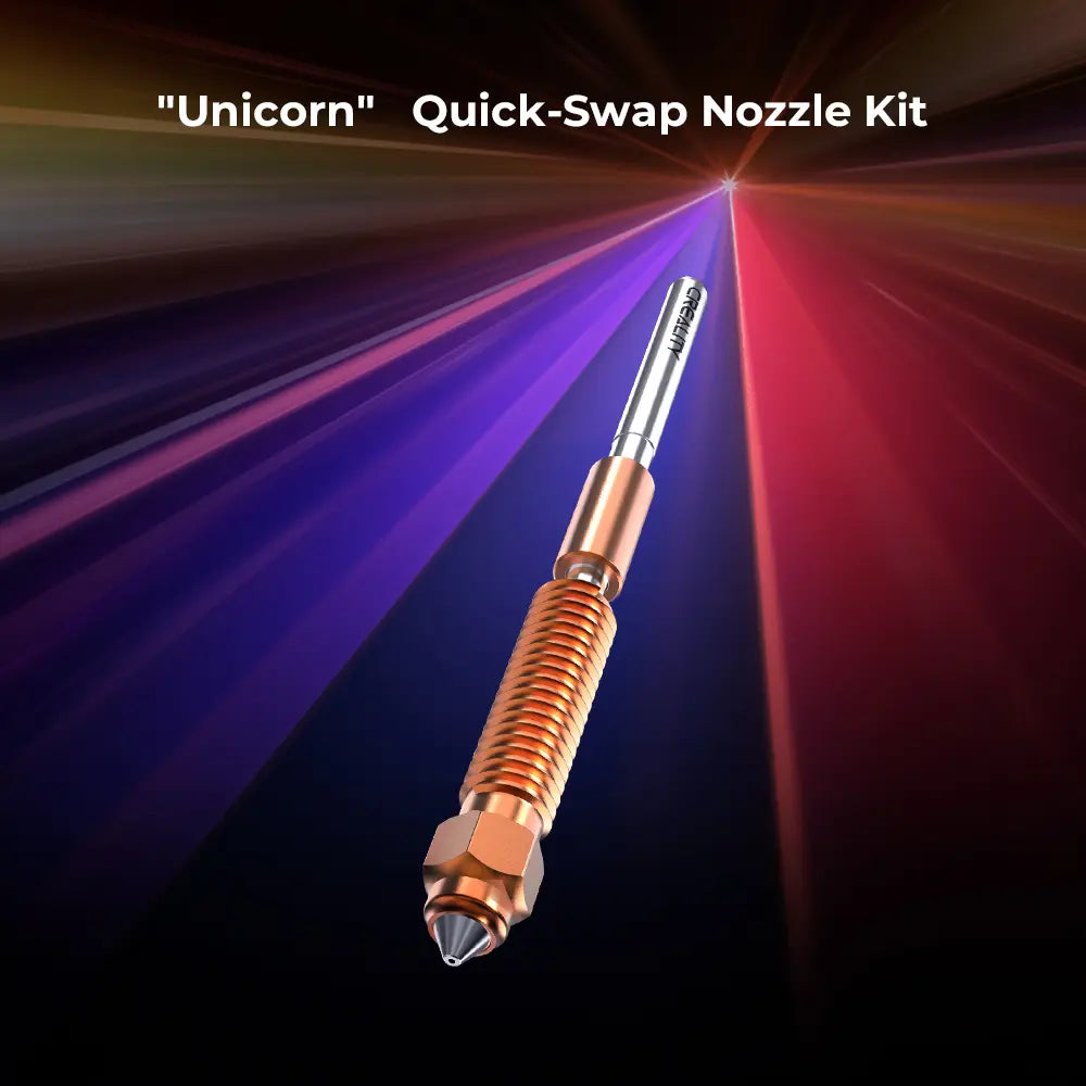 Creality K1C Unicorn Quick-Swap Nozzle (1PCS) - 0.4mm High-Flow Printing, Copper & Hardened Steel Nozzles for Ender-3 V3, Ender 3 V3 Plus