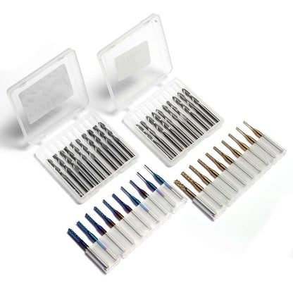 [Open Box] MC40A, 1/8" Shank, CNC Cutter Milling Carving Bit Set, 40-PCS