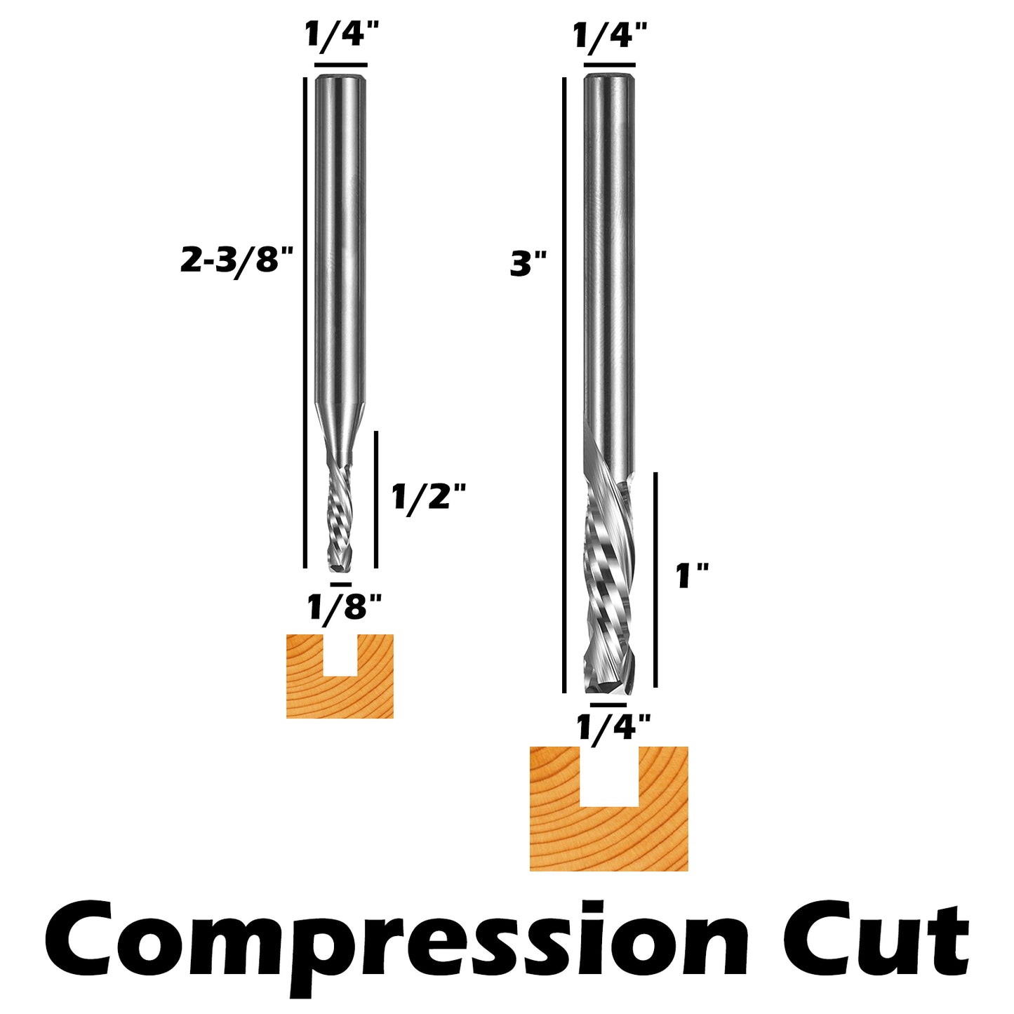 Genmitsu MSBC08 1/4" Shank End Mills