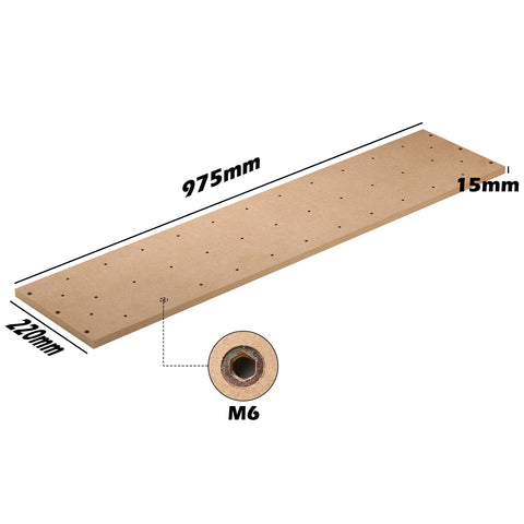 2040, 2080 Threaded Inserts MDF Spoilboard for 4040 Reno CNC Router XY Axis Extension Kit