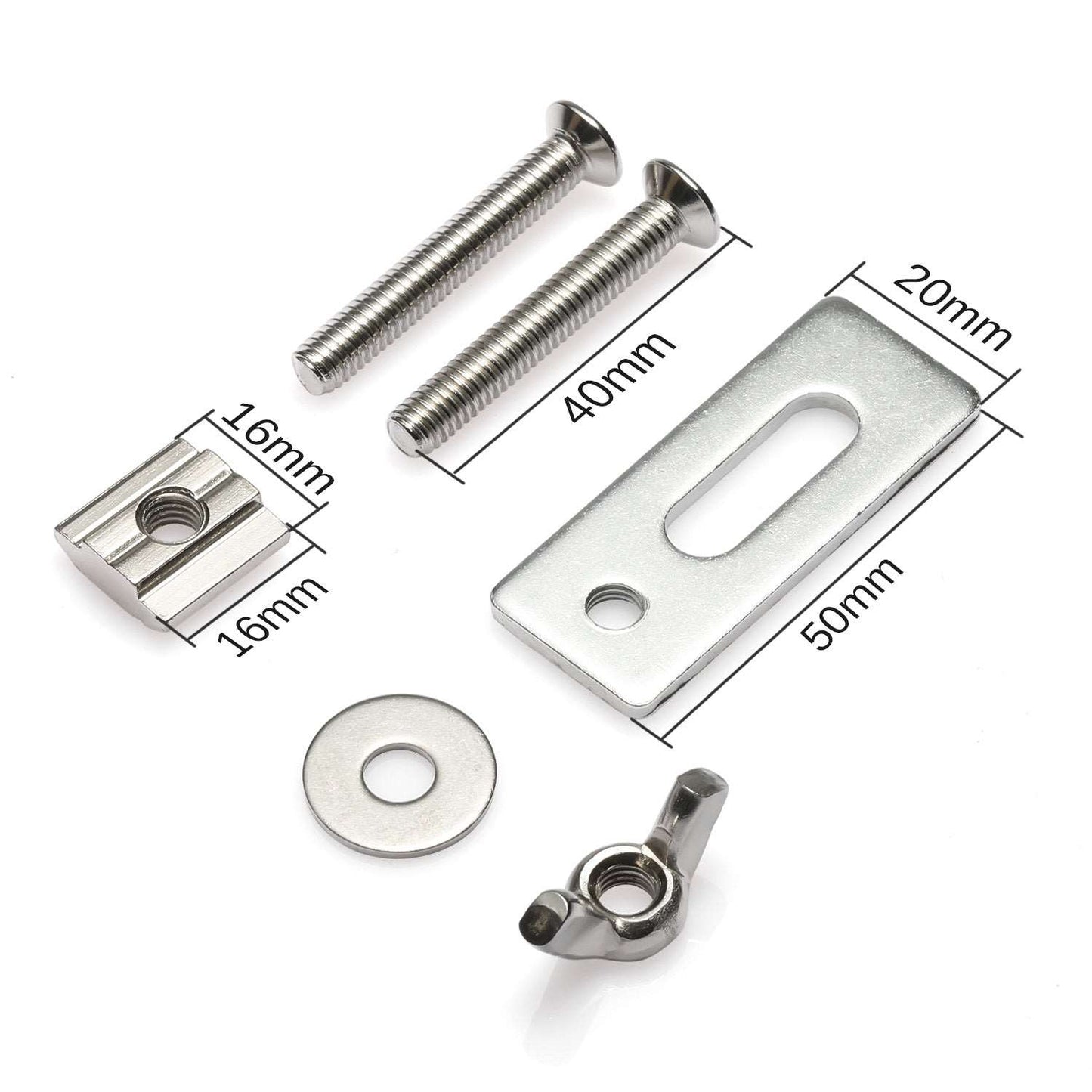 4PCS T-Track Mini Hold Down Clamp Kit for CNC Router