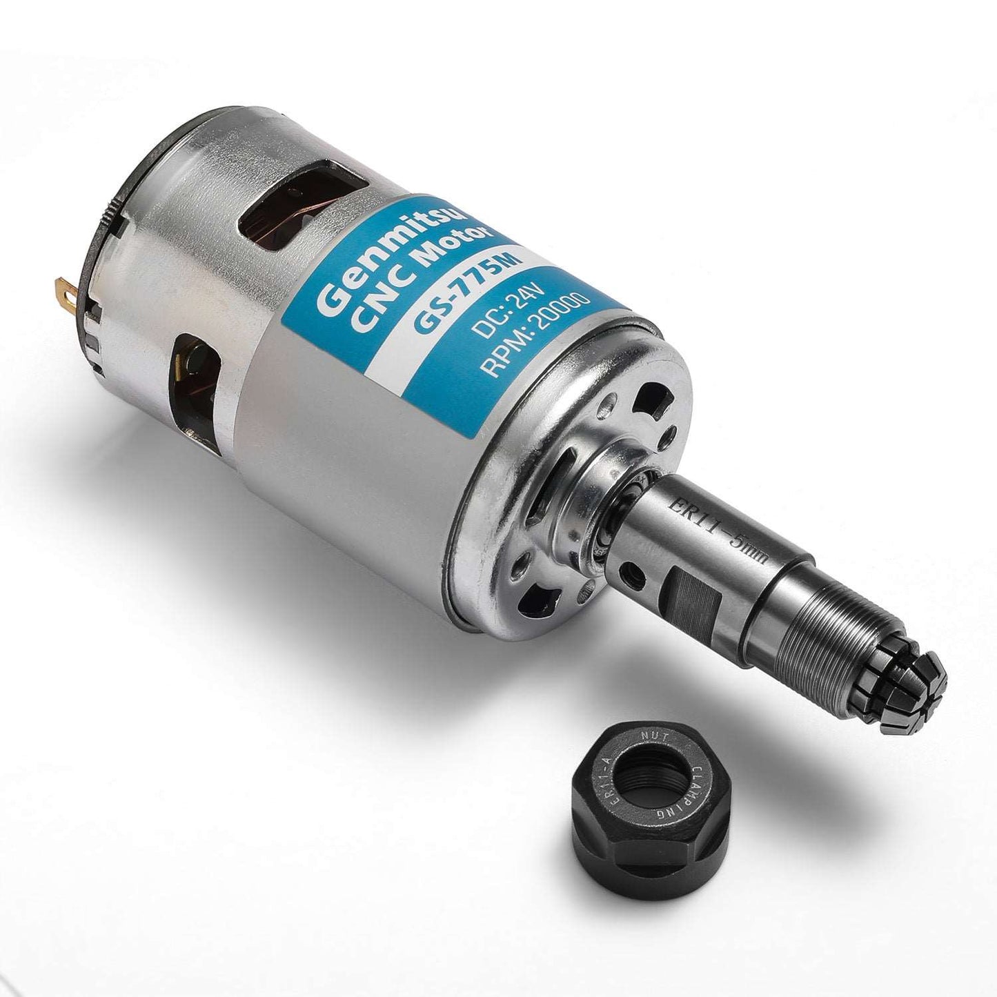 3018 GS-775MR 24V 20kRPM Spindle + Collet Holder + Motor Noise Suppression