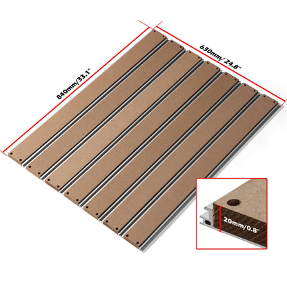 6060 Aluminum & MDF Hybrid Spoilboard for PROVerXL 4030 XY-Axis Extension Kit, T-Track Grid Table