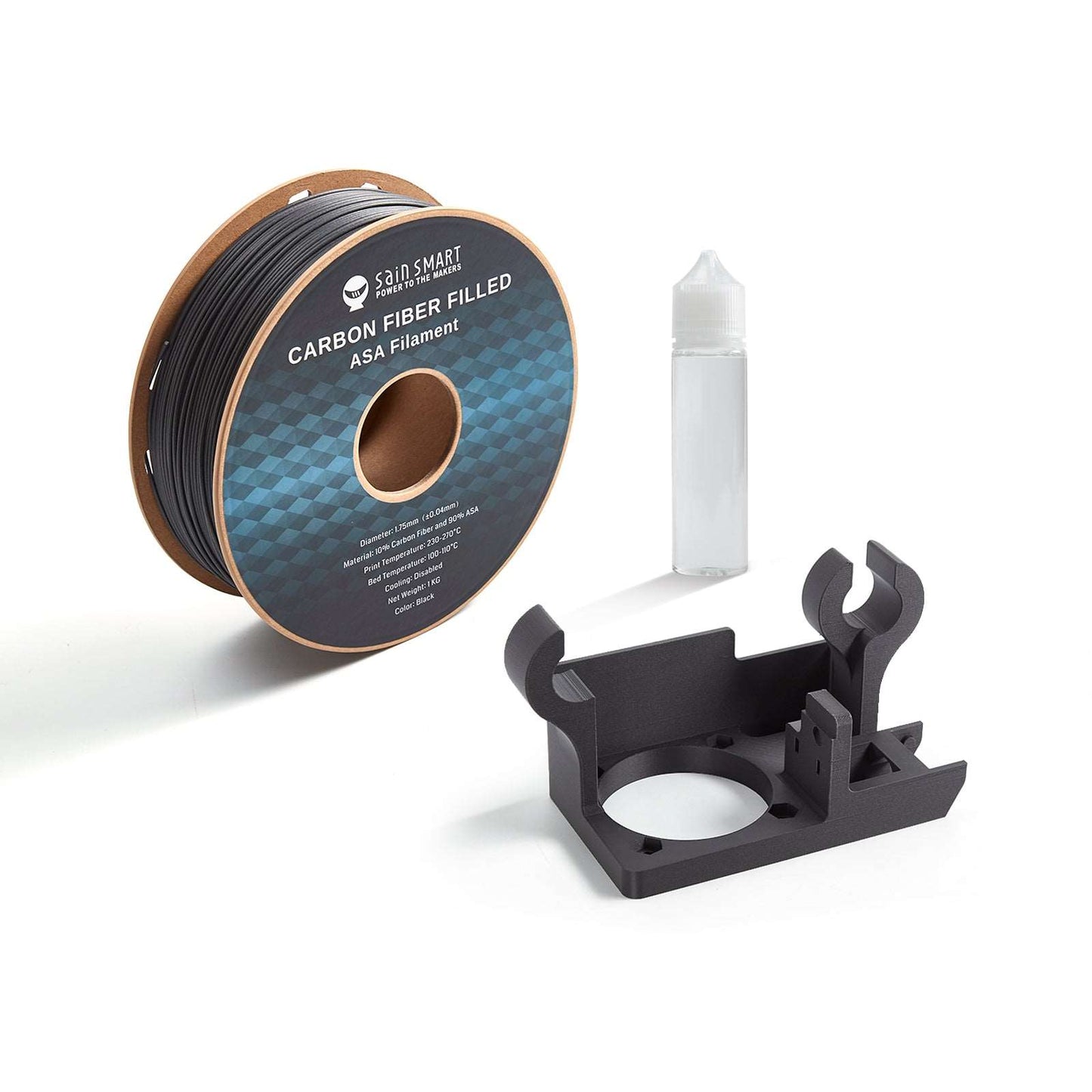 Carbon Fiber ASA Filament, 1.75mm Black, UV & Weather Resistant, Fit for Outdoor Functional Parts, 1kg, Accuracy +/- 0.04 mm