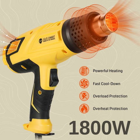 Hot Air Gun | L-986A Electric Heat Guns | 4 Nozzles Handheld Soldering Heat  Gun for Shrink Wrapping/Paint Removal/Wiring/Tubing/Crafts | 2-Speed