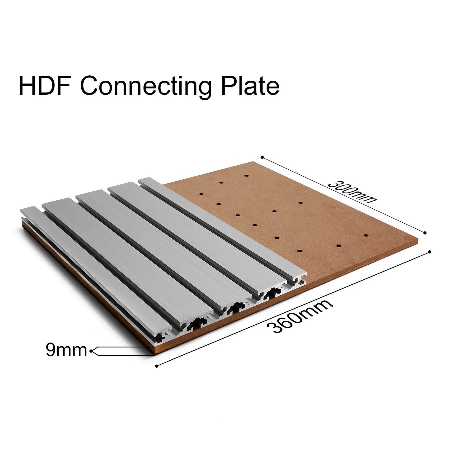 3040 Aluminum HDF Spoilboard for 3018 CNC Extension Kit