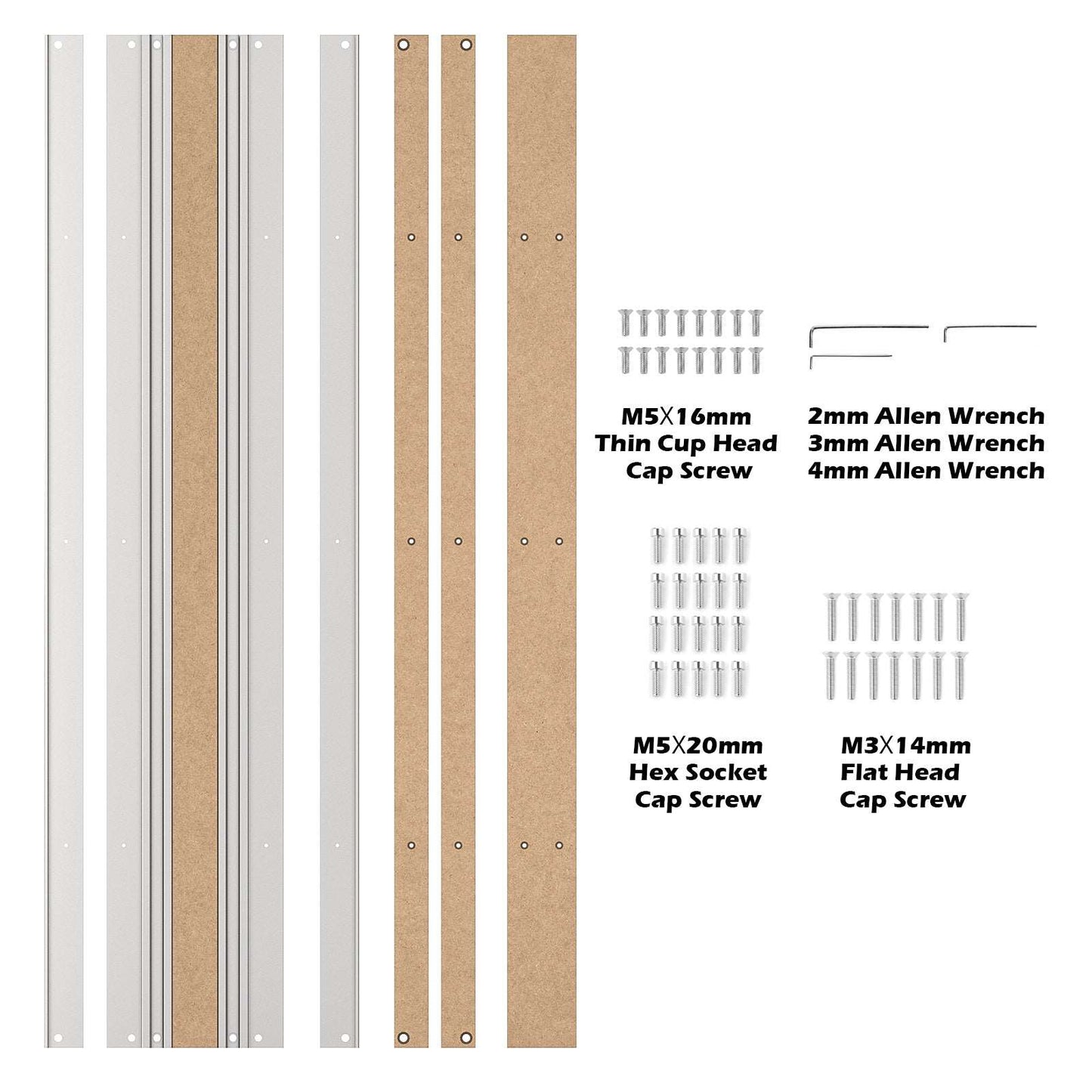 2040, 2060, 4060 Aluminum & MDF Hybrid Spoilboard for 4040-PRO CNC Router XY Axis Extension Kit