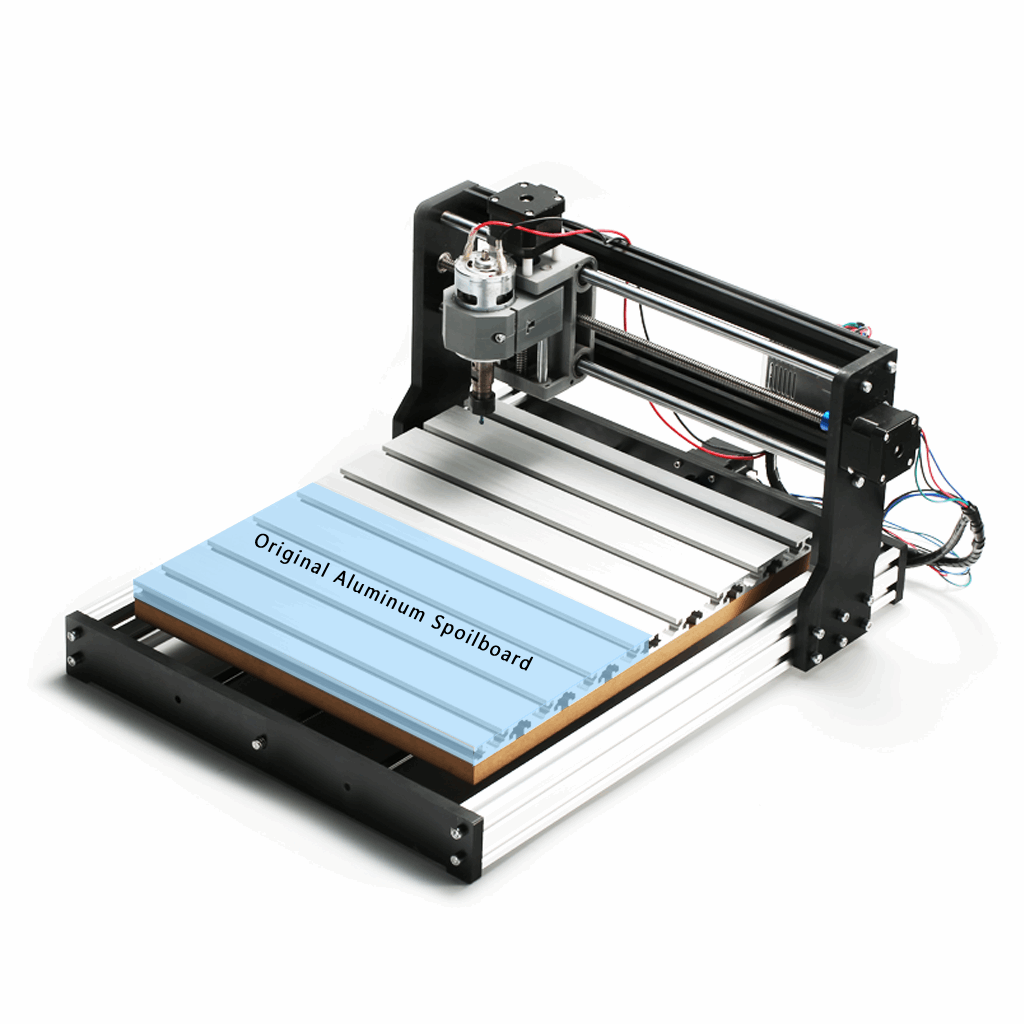 3040 Aluminum HDF Spoilboard for 3018 CNC Extension Kit