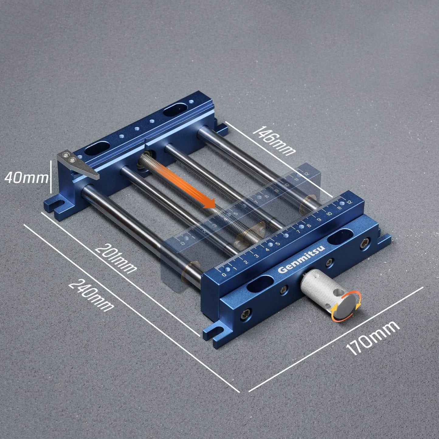 Aluminum Bench Vise Clamp, Size 238 x 168 x 4.1mm, Range 0-145mm