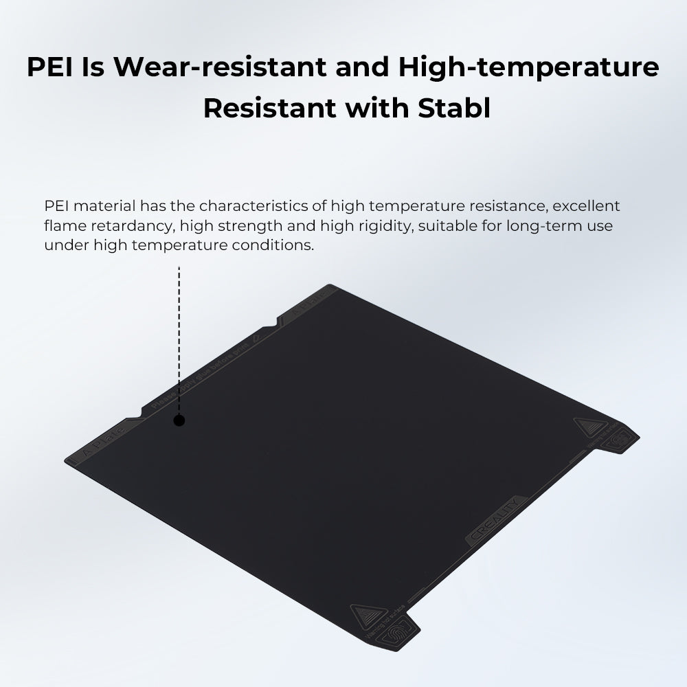 Creality K1 PEI Build Plate Kit, Flexible Spring Steel Platform with Smooth Surface and Magnetic Base Sheet Kit