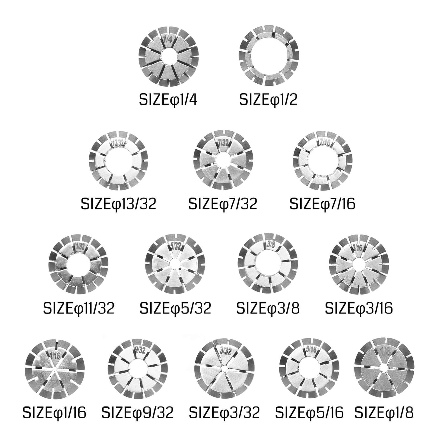 ER20 Router Collet, For Engraving Machine Tool, CNC Router, and Driver, 14Pcs