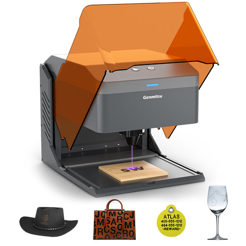 Kiosk Laser Engraver Machine, Compact, Open-to-use, 2.5W/5W/10W, Home Laser Cutter with Acrylic Enclosure