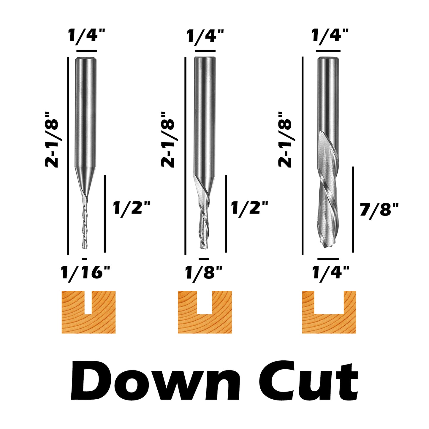 Genmitsu MSBC08 1/4" Shank End Mills