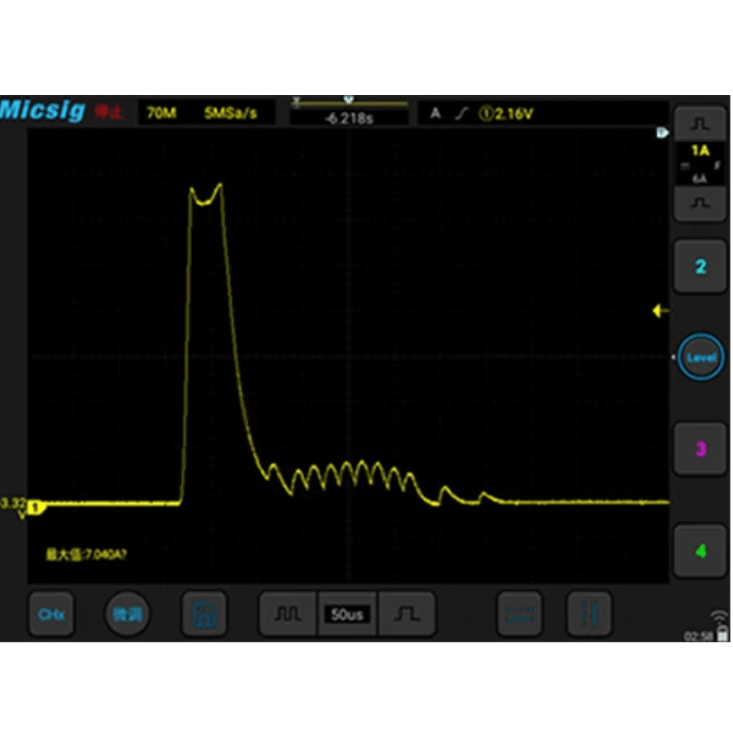 Micsig High Precision AC/DC Current Probe CP503B, 50MHz Bandwidth, 5A/30A Current Range, ±1% Accuracy, Compatible with Oscilloscopes