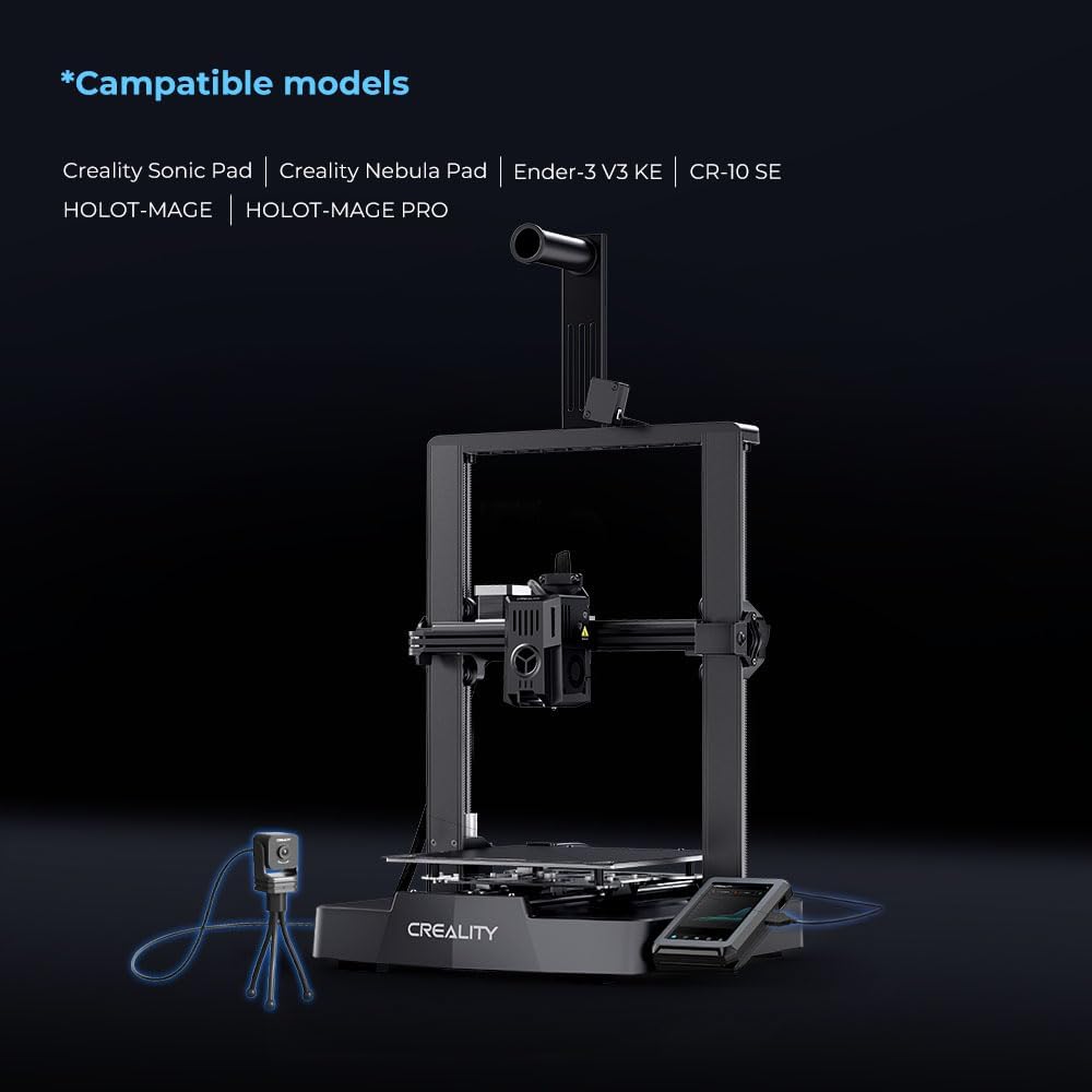 Creality Nebula Camera for Ender-3 V3 KE / CR-10 SE / Halot-Mage Series / Creality Sonic Pad / Nebula Pad, Real-time Monitoring, Time-Lapse Filming, Spaghetti Detection