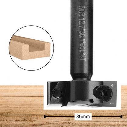 SS01-06, Φ1/4''-1/2'' Shank, Φ25-60mm Cutting Diameter, CNC Spoilboard Surfacing Router Bit, 1pc