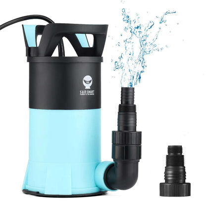 SainSmart Sump Pump, Thermoplastic Electric Portable Water Pump 1.15HP Submersible Water Pump with 3960GPH Capacity for Basement Drainage, Garden Irrigation, Swimming Pool and Hot Tub Maintenance