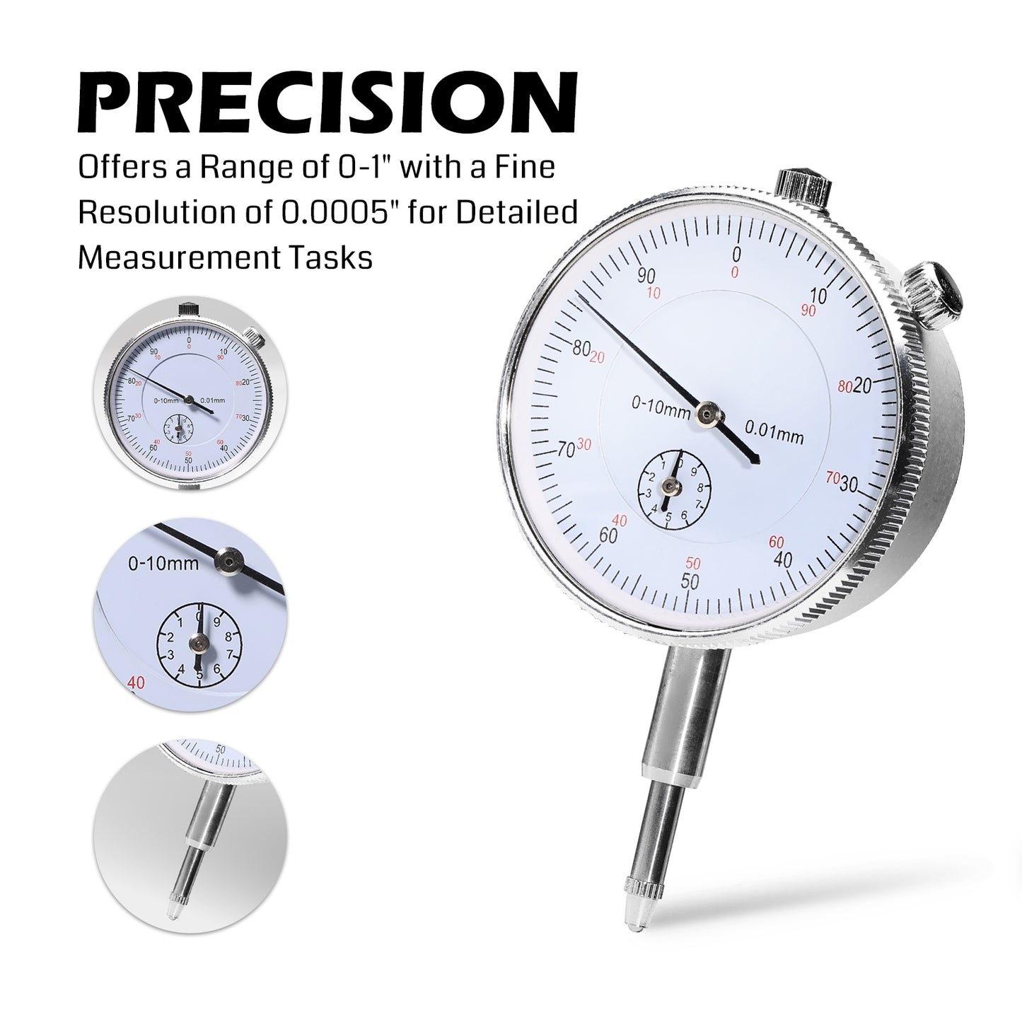 Tramming Tool for CNC, Pro Calibration System with 1/2", 1/4", 1/8" Shank and 0.001" Precision Indicators, Ideal for Squaring, Leveling, and Machine Calibration