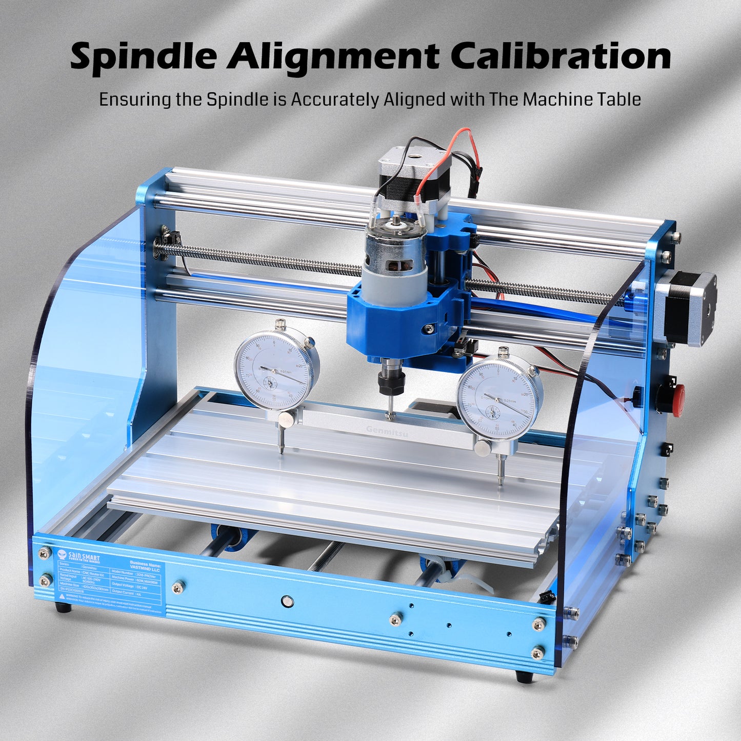 Tramming Tool for CNC, Pro Calibration System with 1/2", 1/4", 1/8" Shank and 0.001" Precision Indicators, Ideal for Squaring, Leveling, and Machine Calibration