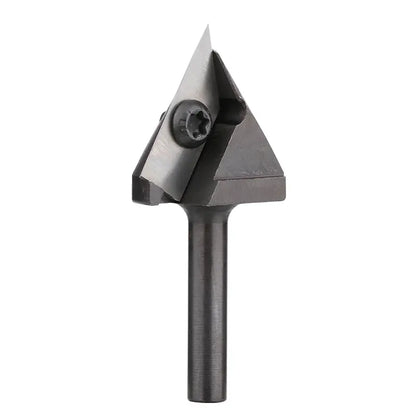 VRBC01A, 1/4" Shank,60 Degree V Groove Router Bit, 1" Cutting Diameter, Carbide Insert, For Woodworking Carving