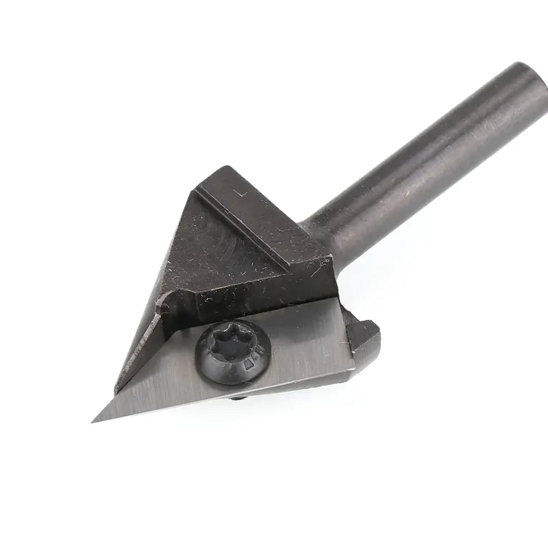 VRBC01A, 1/4" Shank,60 Degree V Groove Router Bit, 1" Cutting Diameter, Carbide Insert, For Woodworking Carving