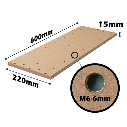 2040, 2060 Threaded Inserts MDF Spoilboard for 4040-PRO CNC Router XY Axis Extension Kit