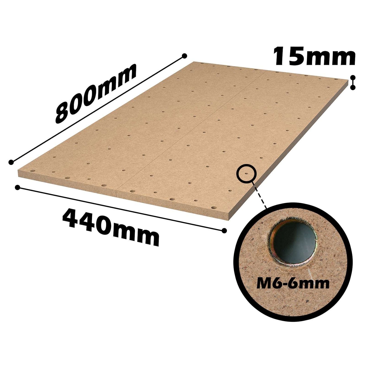 2040, 2060 Threaded Inserts MDF Spoilboard for 4040-PRO CNC Router XY Axis Extension Kit