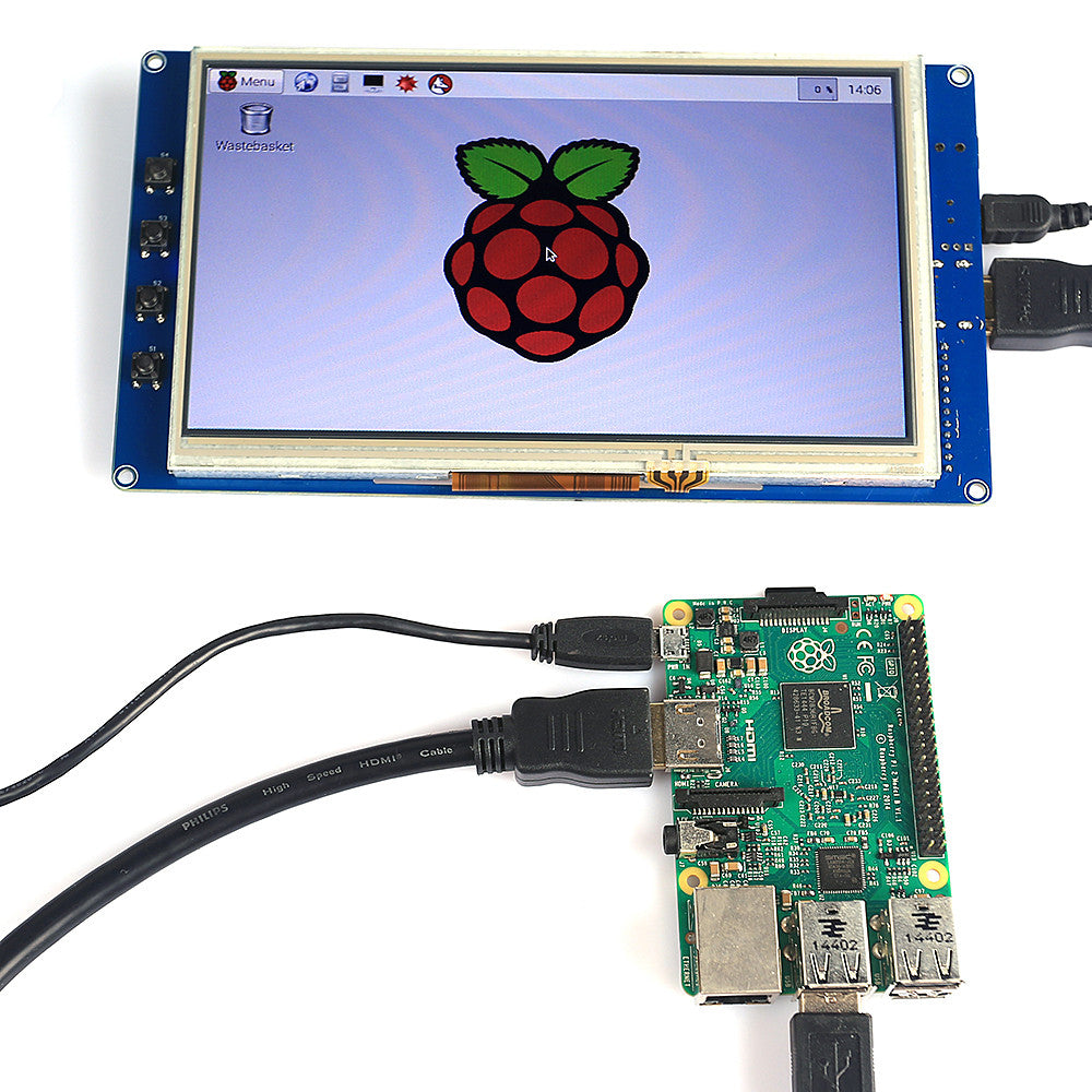 [Discontinued] 7" TFT LCD 800*480 Touch Screen Display for Raspberry Pi B/B+/Pi2