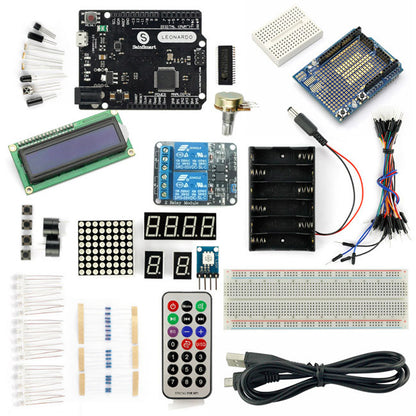 [Discontinued] SainSmart Leonardo R3+2-Channel 5V Relay Starter Kit With 18 Basic Projects for Arduino