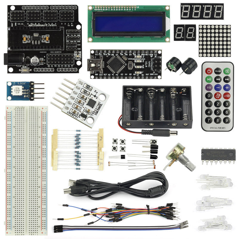 [Discontinued] SainSmart Nano V3+HMC5883L Digital Compass Module Starter Kit With Basic Projects