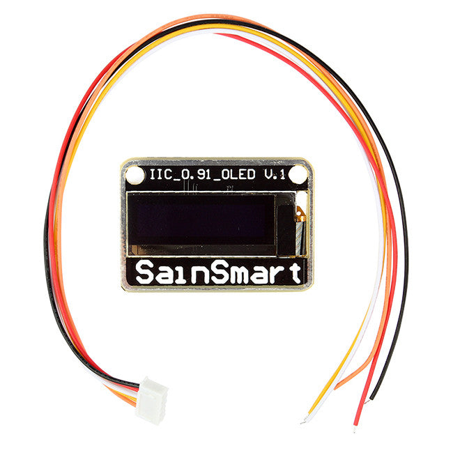 [Discontinued] SainSmart 0.91" I2C IIC Serial 128X32 Blue OLED for Arduino UNO MEGA2560