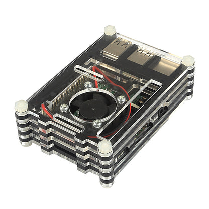 [Discontinued] Raspberry Pi 3 -QUAD Core Black Rainbow Case SD Heatsink HDMI Complete Kit  (2016 Model)