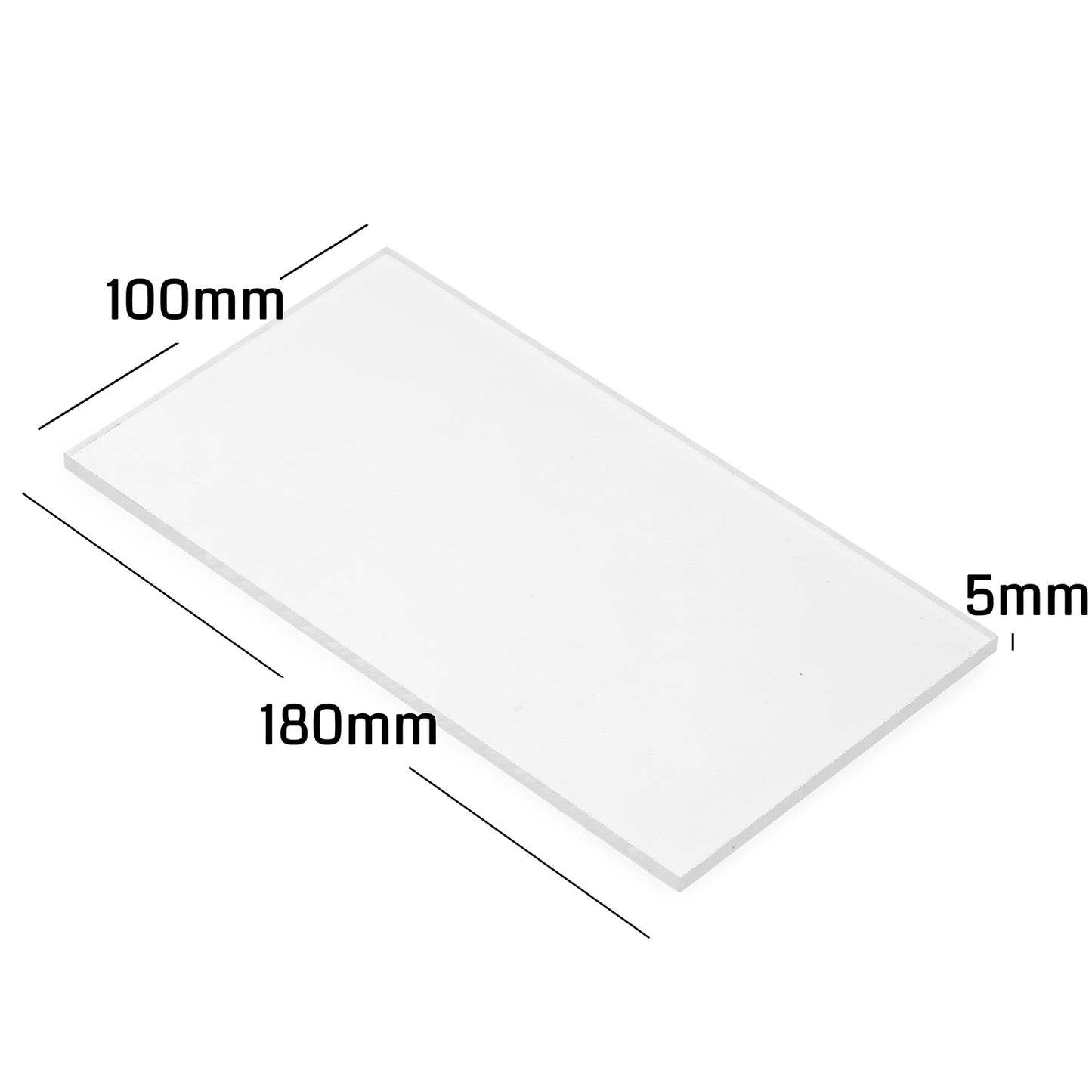 [Discontinued] CNC Material Acrylic Sheet | 180 x 100 x 5mm | 4PCS