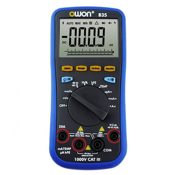 [Discontinued] OWON Bluetooth Digital Multimeter B35 Datalogger+Multimeter+Temperature Meter