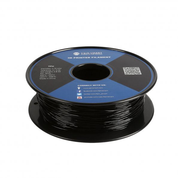 [Discontinued] Flexible TPU 3D Printing Filament, 2KG Spool, 1.75 mm, Black & White, Accuracy 0.05 mm