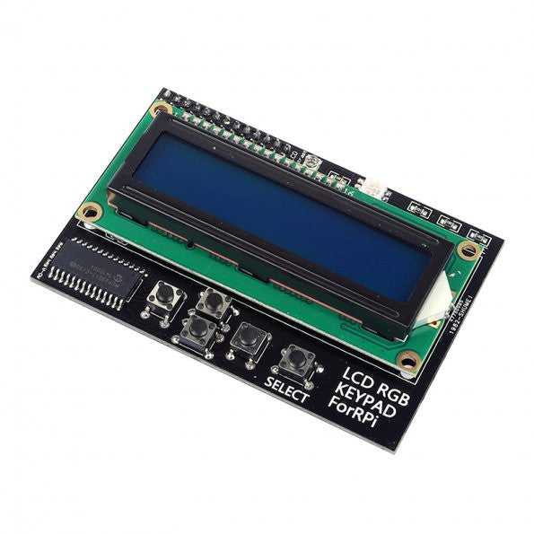 [Discontinued] EU Stock 16x2 I2C IIC Interface RGB LED Screen  + Keypad For Raspberry Pi