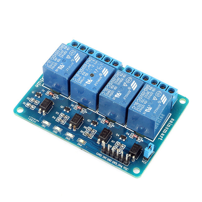 [Discontinued] SainSmart 4-Channel 5V Relay Module for PIC ARM AVR DSP Arduino MSP430 TTL Logic DE Shipping