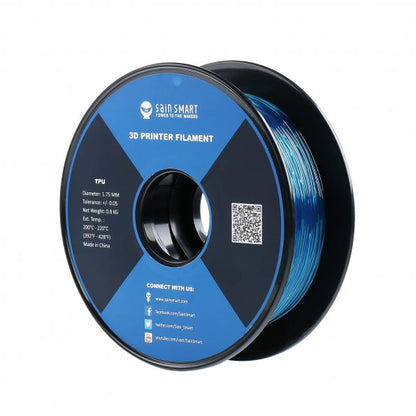 [Discontinued] Teal, Flexible TPU Filament 1.75mm 0.8kg/1.76lb