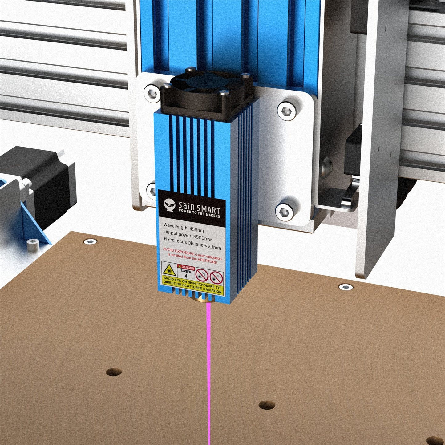 [Open Box] CNC Blue-Violet Light Fixed Focus Laser Module Kit, For Genmitsu CNC