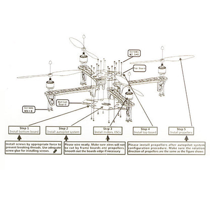 [Discontinued] SainSmart F450 Multi-Copter Quad-copter Kit Frame QuadX Quad MultiCopter KK MK MWC RC DIY