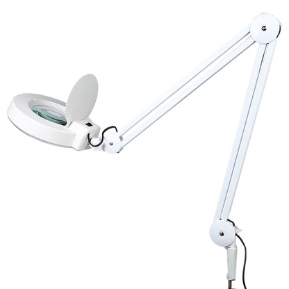 [Discontinued] Premium 5x Desk Table Clamp Magnifier Lamp Light Magnifying Glass Lens Diopter