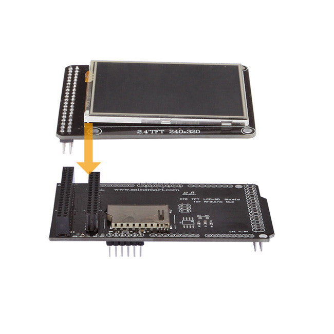 [Discontinued] SainSmart 2.4" TFT LCD Touch Panel SD Card Slot+Shield for Arduino MEGA2560