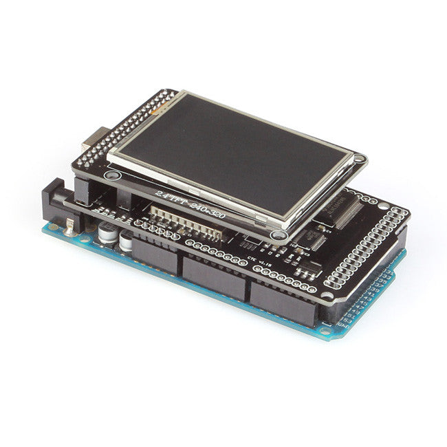 [Discontinued] SainSmart MEGA2560+2.4" LCD Touch Panel SD Card Slot + Shield Kit For Arduino