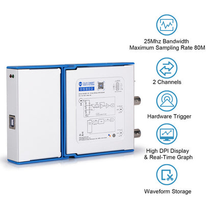 [Discontinued] SainSmart DS802 Dual Channel Virtual PC Oscilloscope