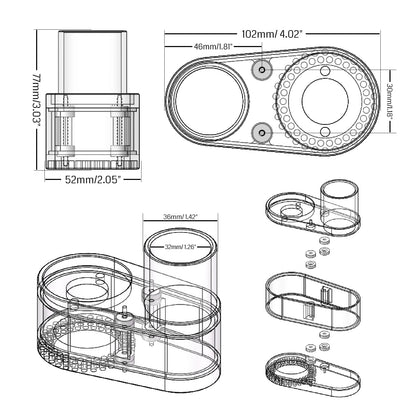 Φ42mm ABS Dust Shoe Cover Cleaner, for 3018 775 Spindle Motor