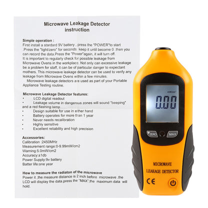 [Discontinued] Portable Digital Microwave Leakage Radiation Detector Meter 0-9.99mW/cm²